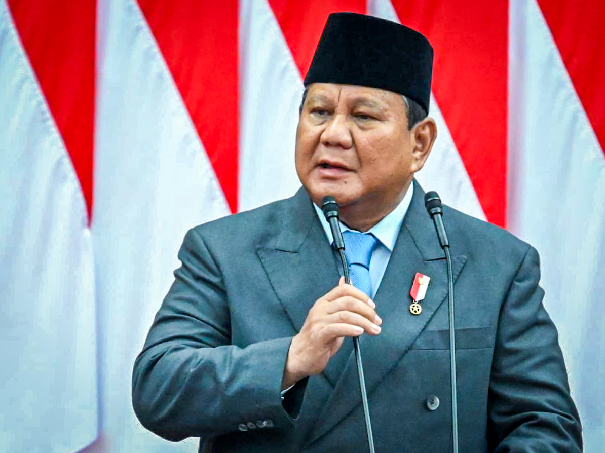 Presiden Prabowo Subianto menyampaikan pidato kenegaraan pertama pada Sidang Tahunan MPR RI dan Sidang Bersama DPR RI dan DPD RI di Gedung Nusantara MPR/DPR/DPR RI, Jakarta, pada Jumat, 15 Agustus 2025. (Foto: BPMI Setpres)